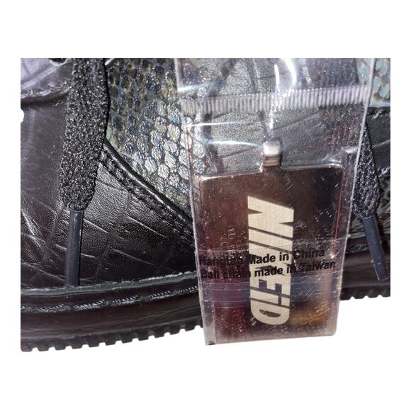 Nike Black Reptile Air Force 1 High premium exotic men’s Sz10 custom-made 2014 - Picture 10 of 11